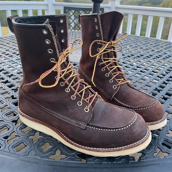 Red Wing 8” Chocolate Muleskinner Moc Toes - Picture 3 of 7